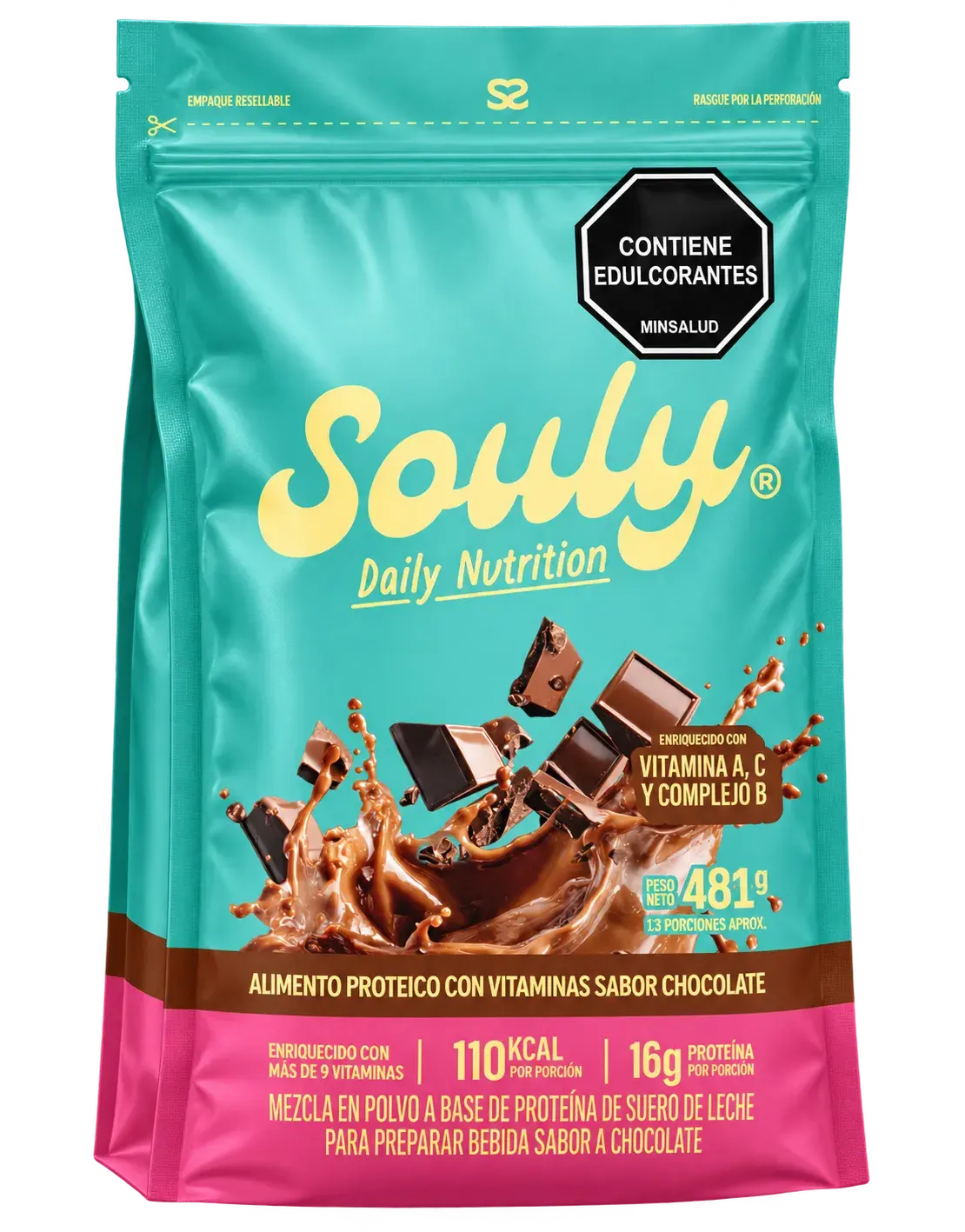 Bolsa de Souly Daily Nutrition sabor Chocolate
